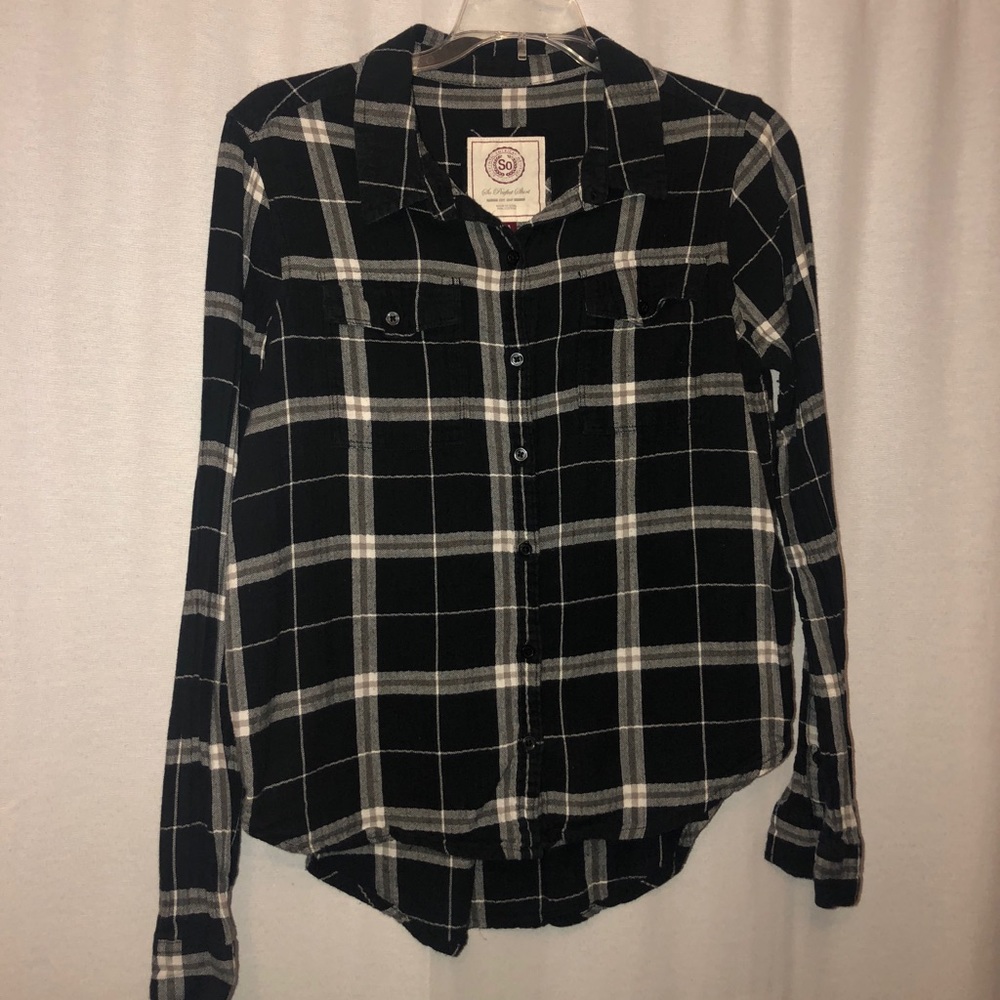 Cute black and white flannel